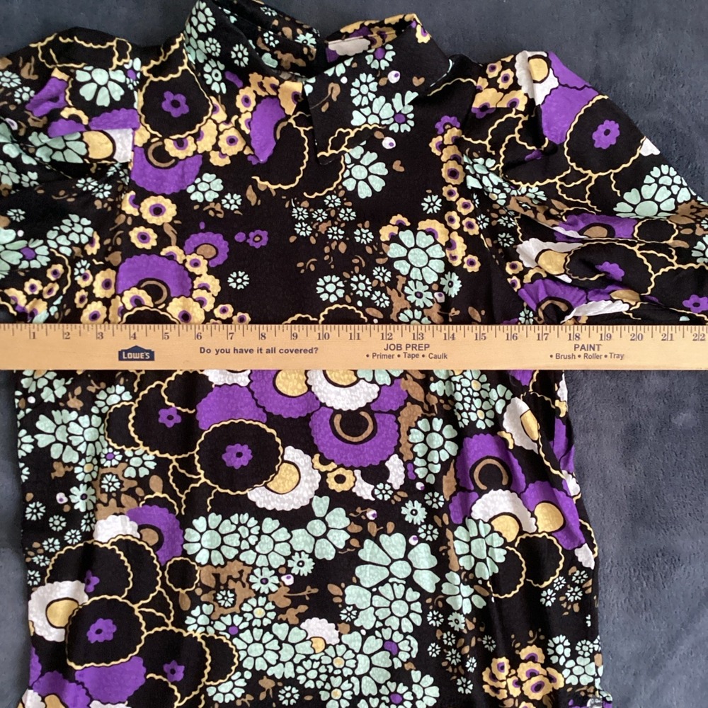 Ted Baker London Black Yvonn Exaggerated Shoulder Floral Crepe Top‎ Size 1 - Picture 8 of 16